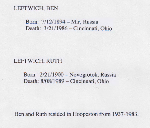 Leftwich, Ruth